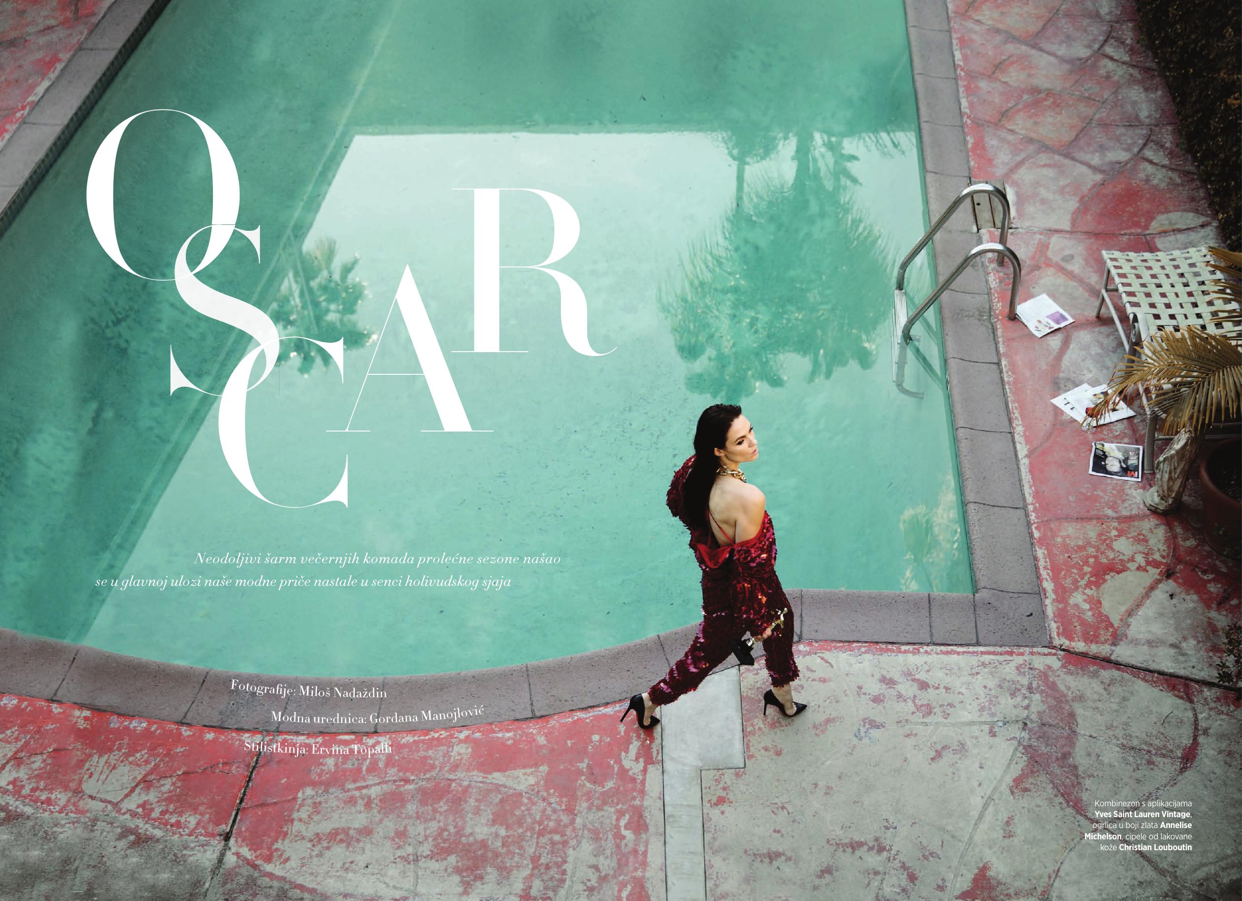 Oscar editorial featuring Bojana Barović